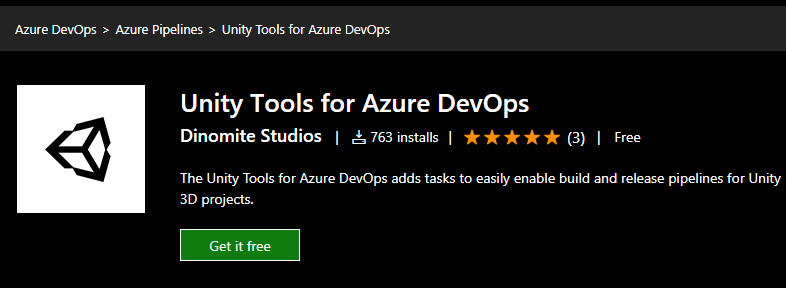 Unity Tools for Azure DevOps (Visual Studio Marketplace)